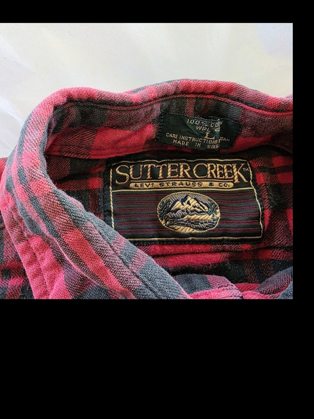 Vintage 1985 Levi Strauss Sutter Creek Plaid Flannel Shirt Men’s L - Picture 7 of 16